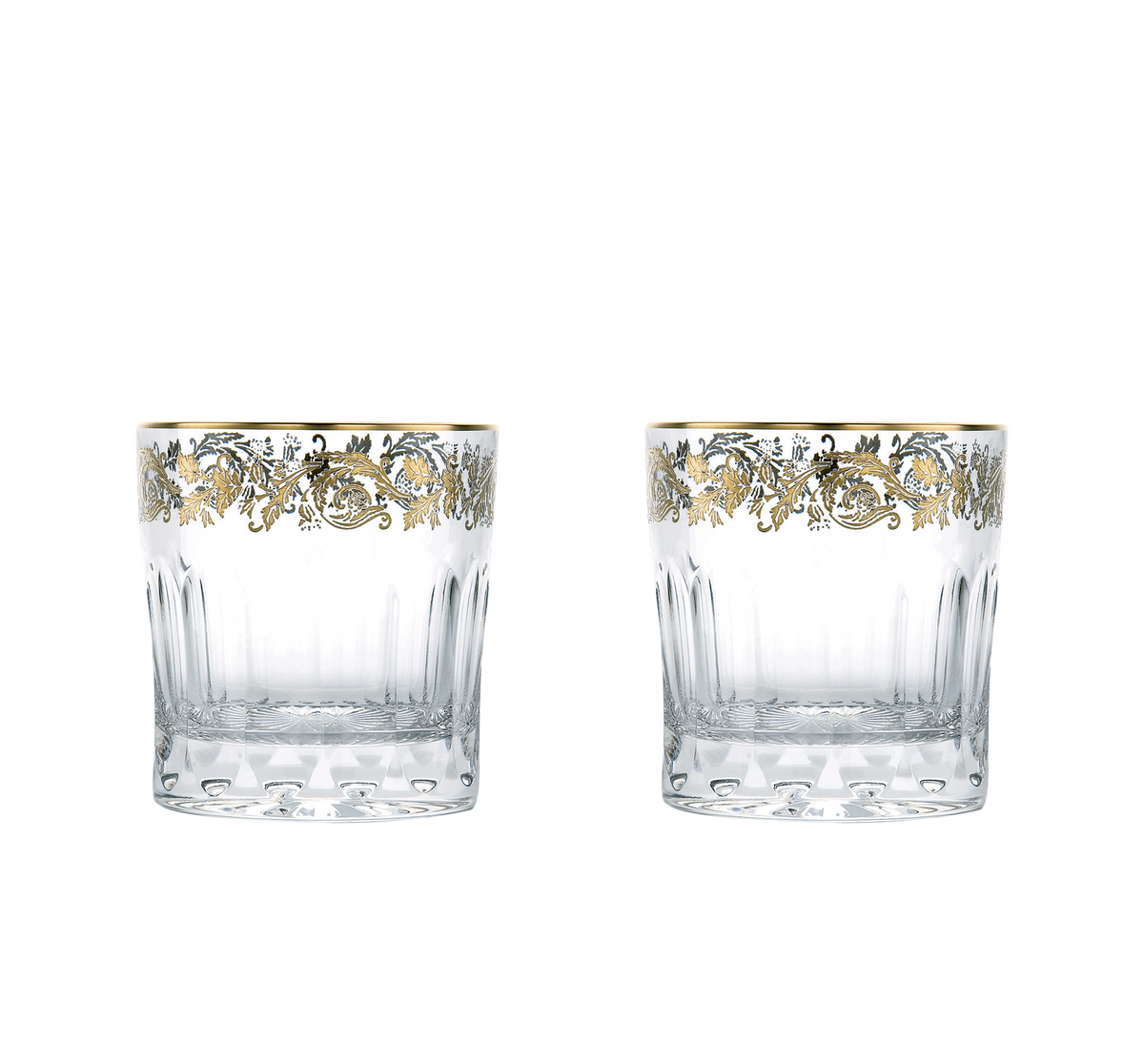 Lot de 2 verres à whisky double blanc Marly - Cristal