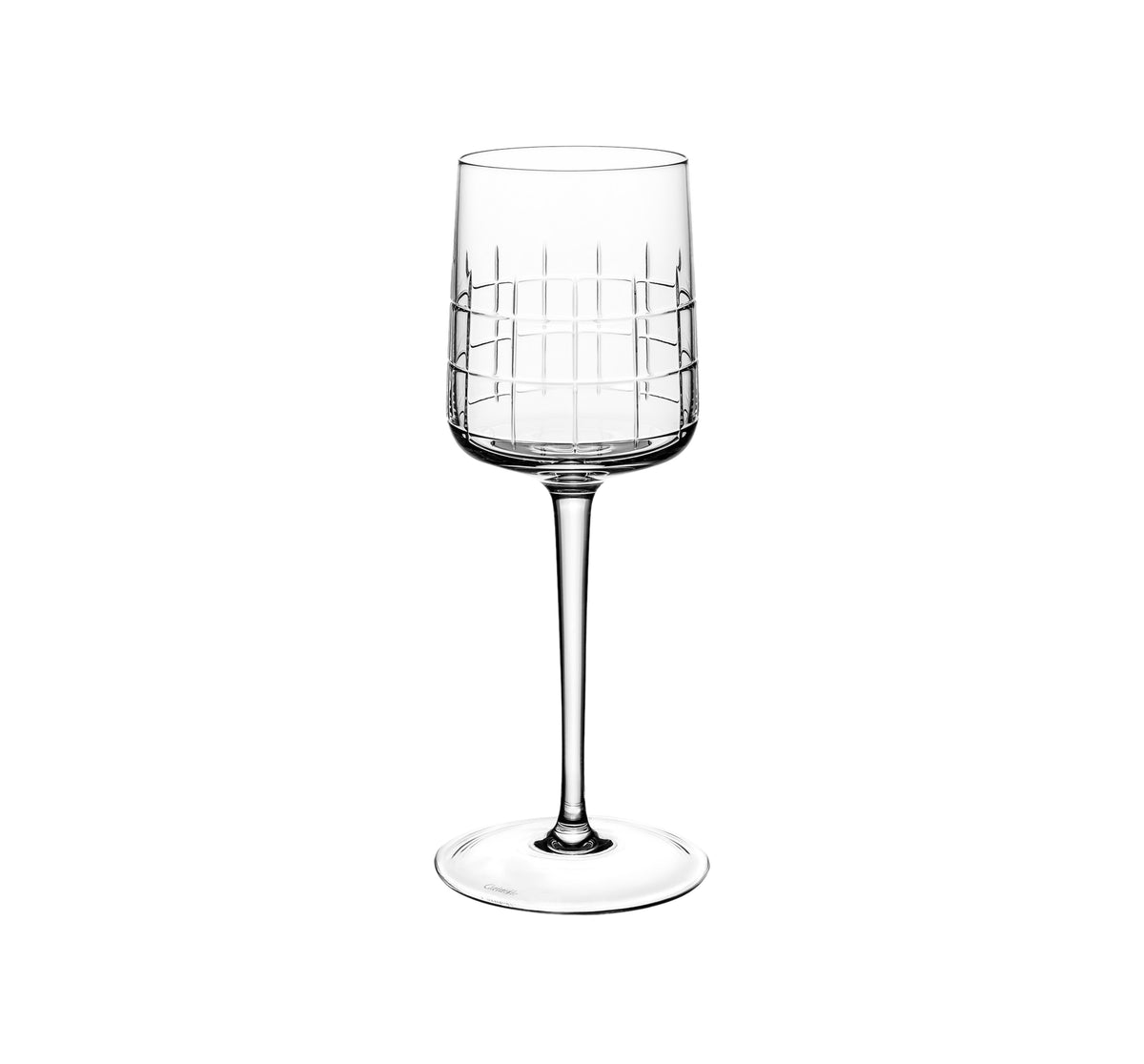 Set of 2 Graphik white wine glasses - Cristal