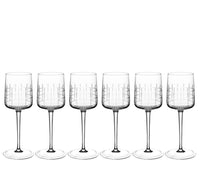 Lot de 6 verres à vin blanc Graphik Cristal - Cristal
