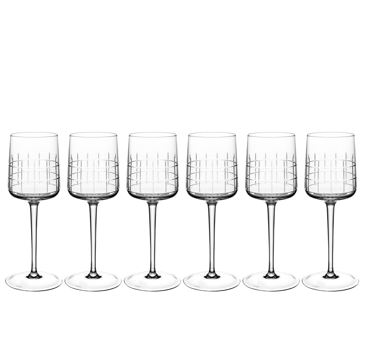 Lot de 6 verres à vin blanc Graphik Cristal - Cristal