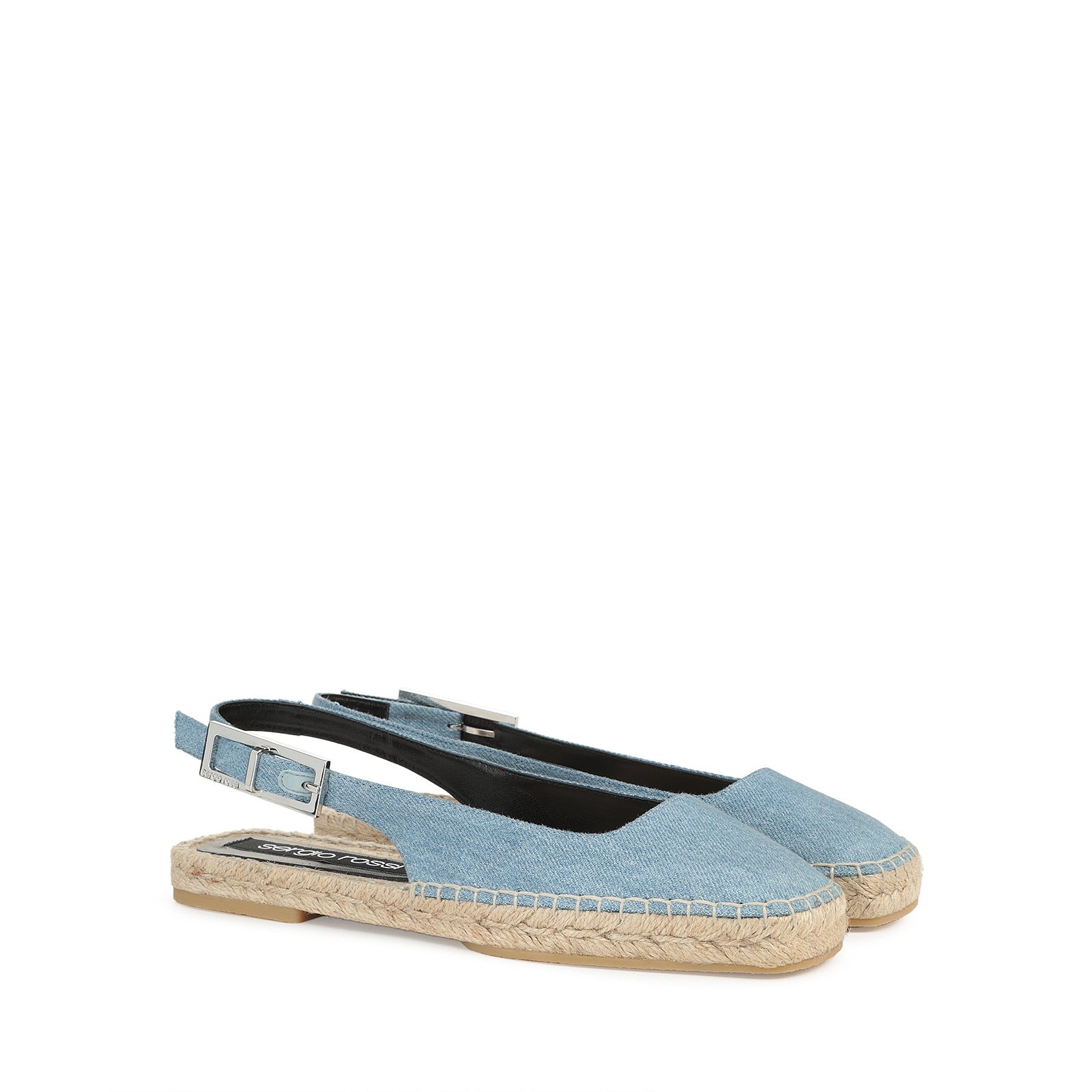 Slingback plats Sr Nora en tissu - Blue