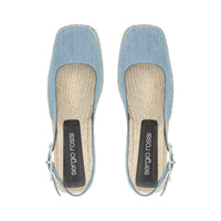 Slingback plats Sr Nora en tissu - Blue