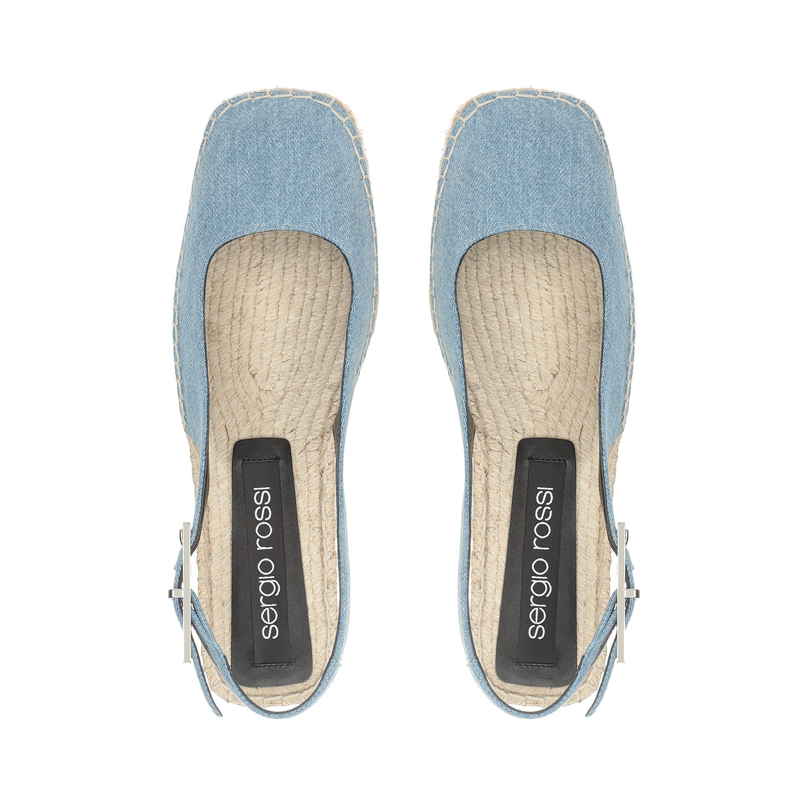 Slingback plats Sr Nora en tissu - Blue