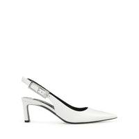 Slingback Sr Nora 60 en cuir - Bianco