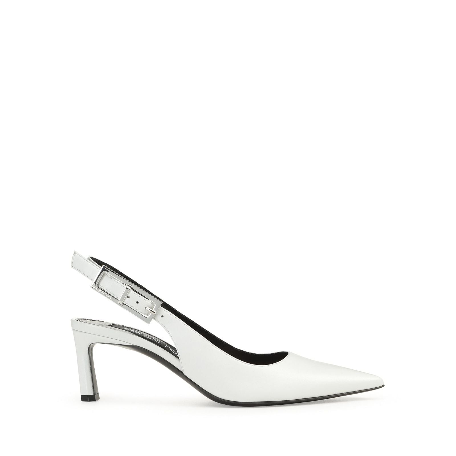 Slingback Sr Nora 60 en cuir - Bianco