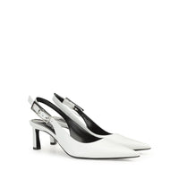 Slingback Sr Nora 60 en cuir - Bianco