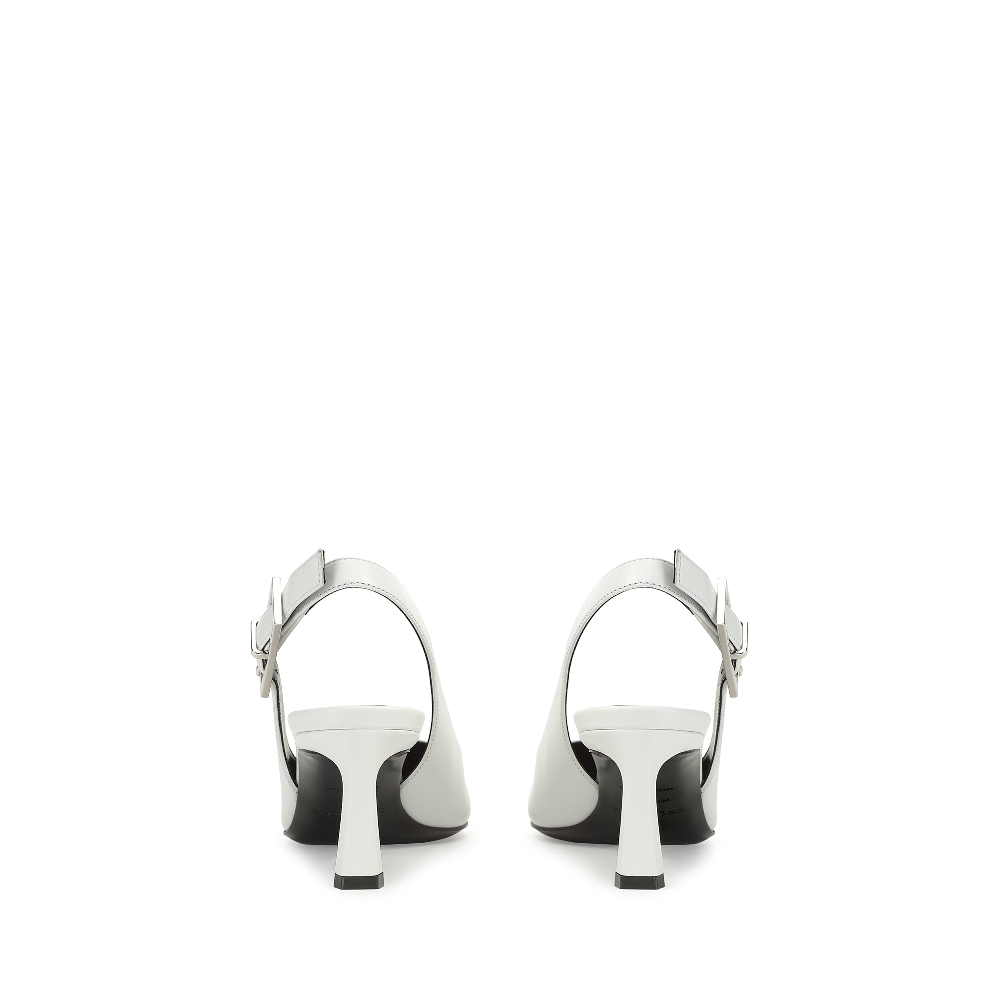 Slingback Sr Nora 60 en cuir - Bianco