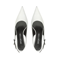 Slingback Sr Nora 60 en cuir - Bianco