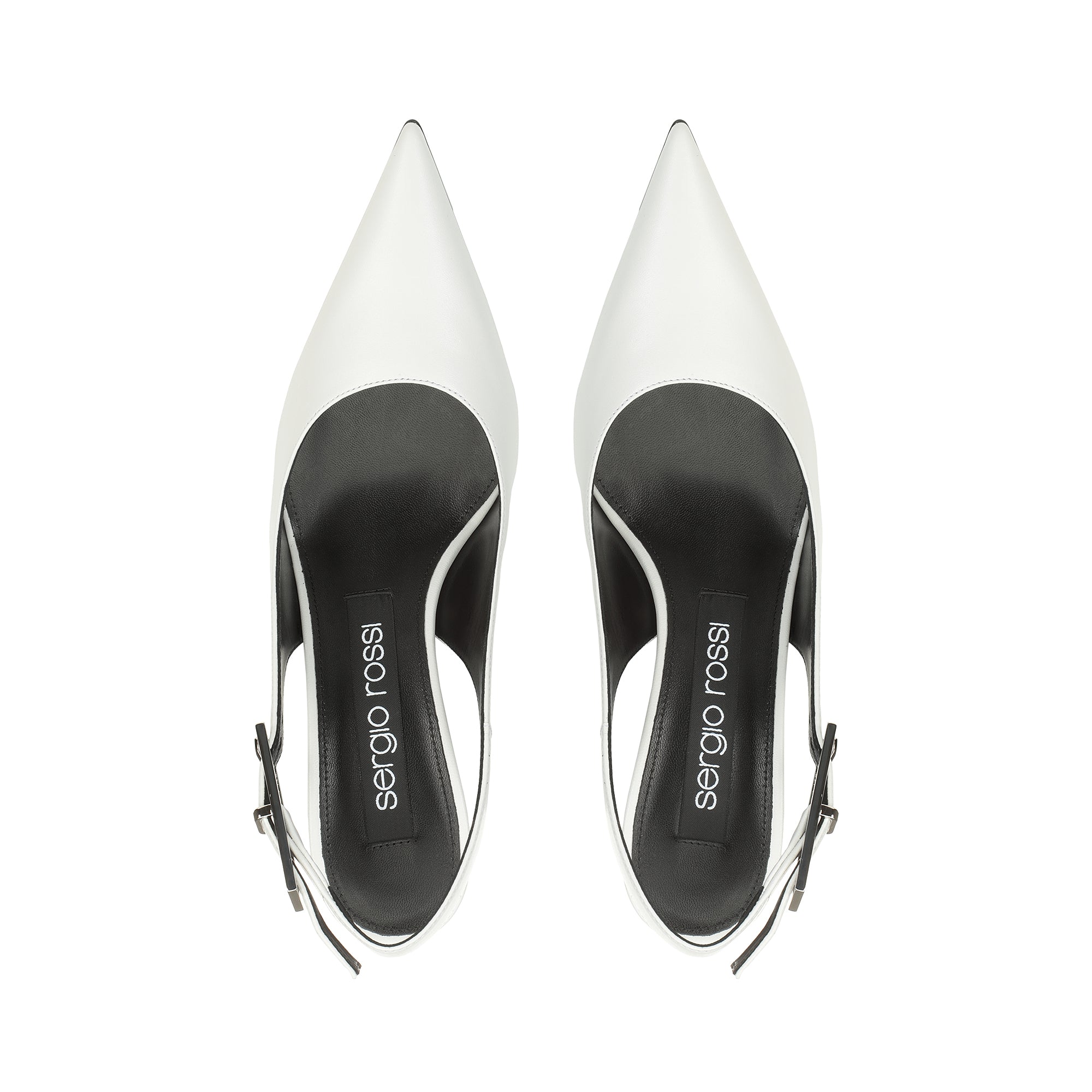 Slingback Sr Nora 60 en cuir - Bianco