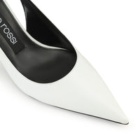 Slingback Sr Nora 60 en cuir - Bianco