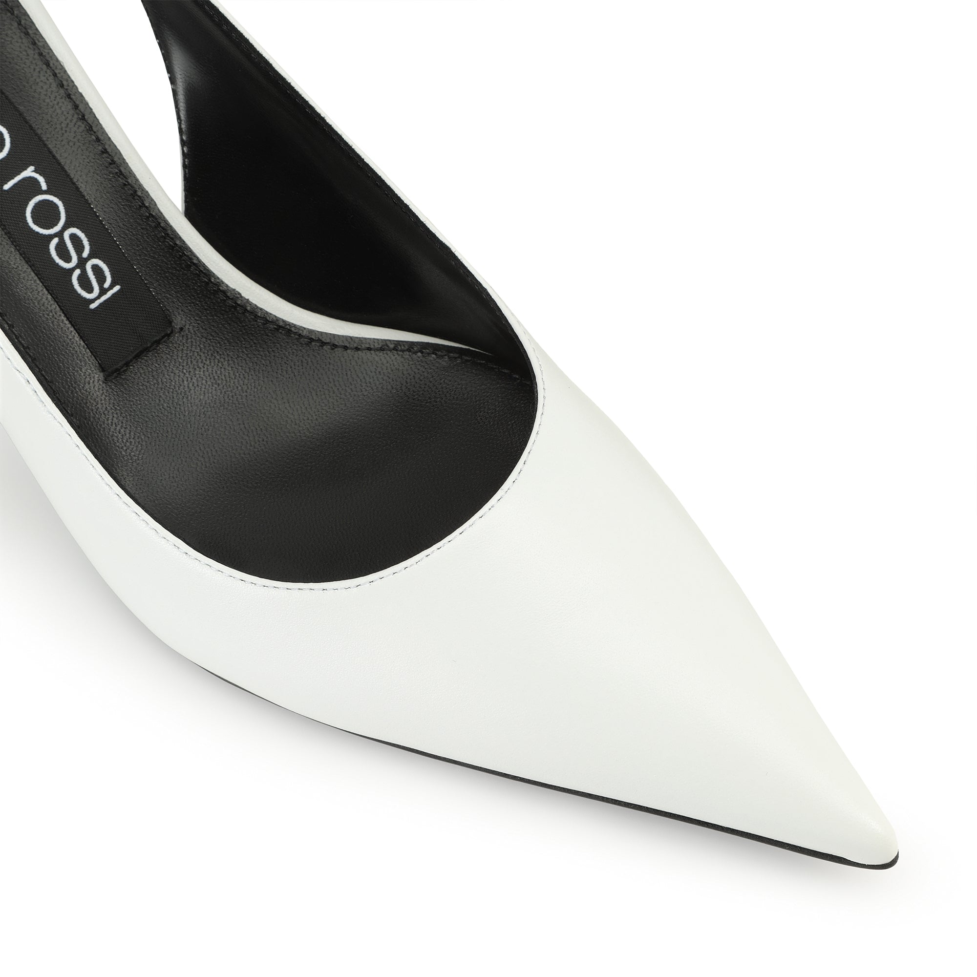 Slingback Sr Nora 60 en cuir - Bianco
