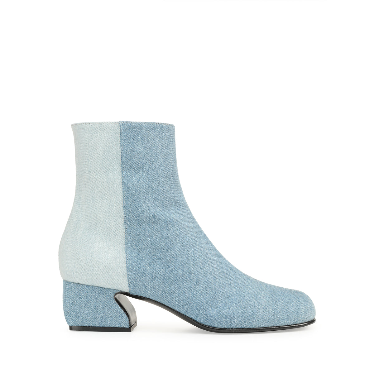 BOTTES ROUGES OUI JEANS + JEANS DELAVE »