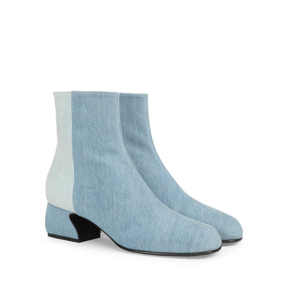 BOTTES ROUGES OUI JEANS + JEANS DELAVE »