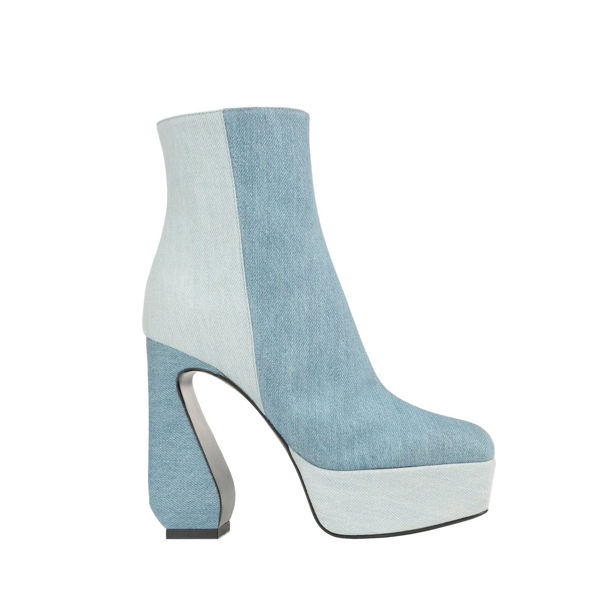 BOTTES ROUGES OUI JEANS + JEANS DELAVE »