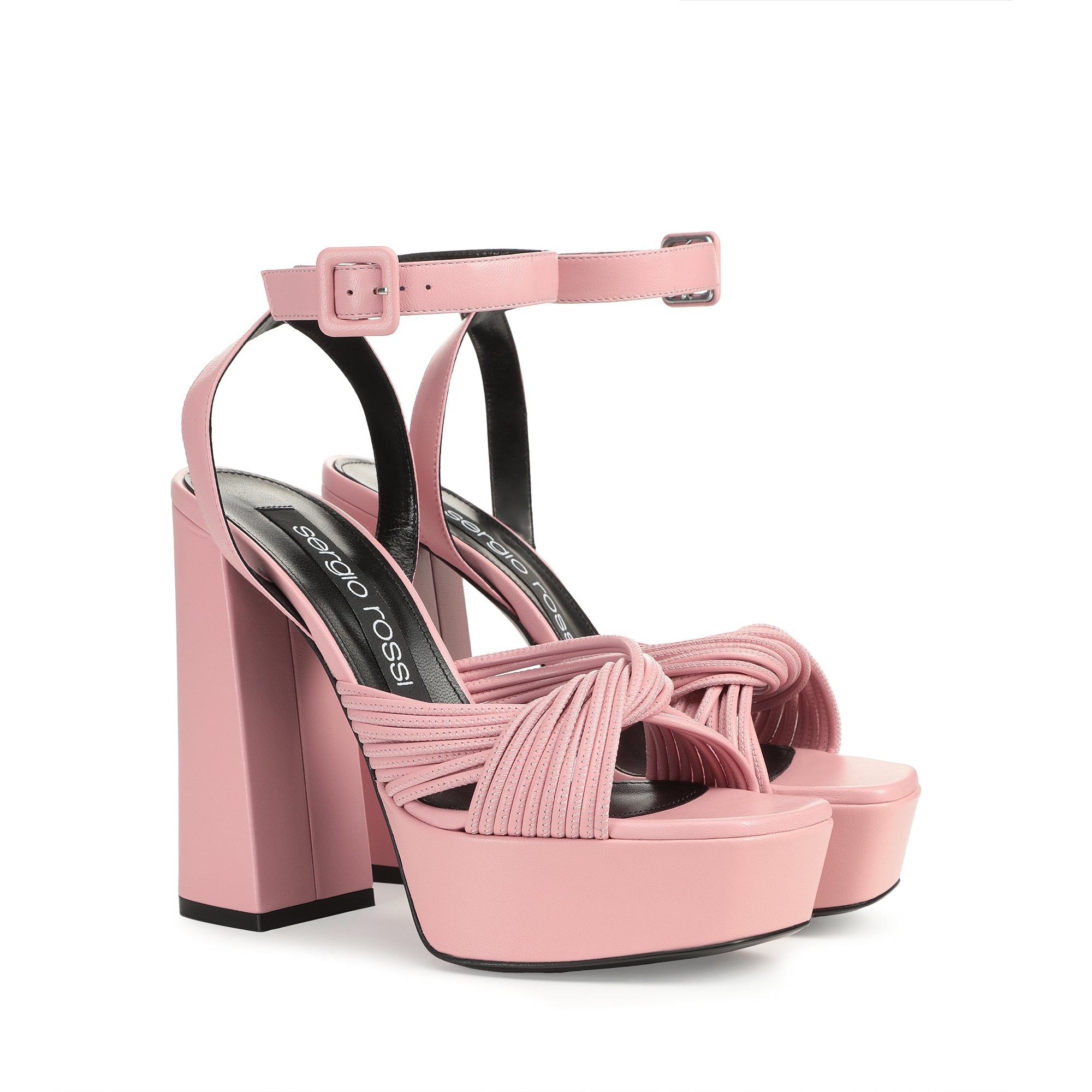 Sandales à plateforme Sr Akida 135 en cuir - Light Rose