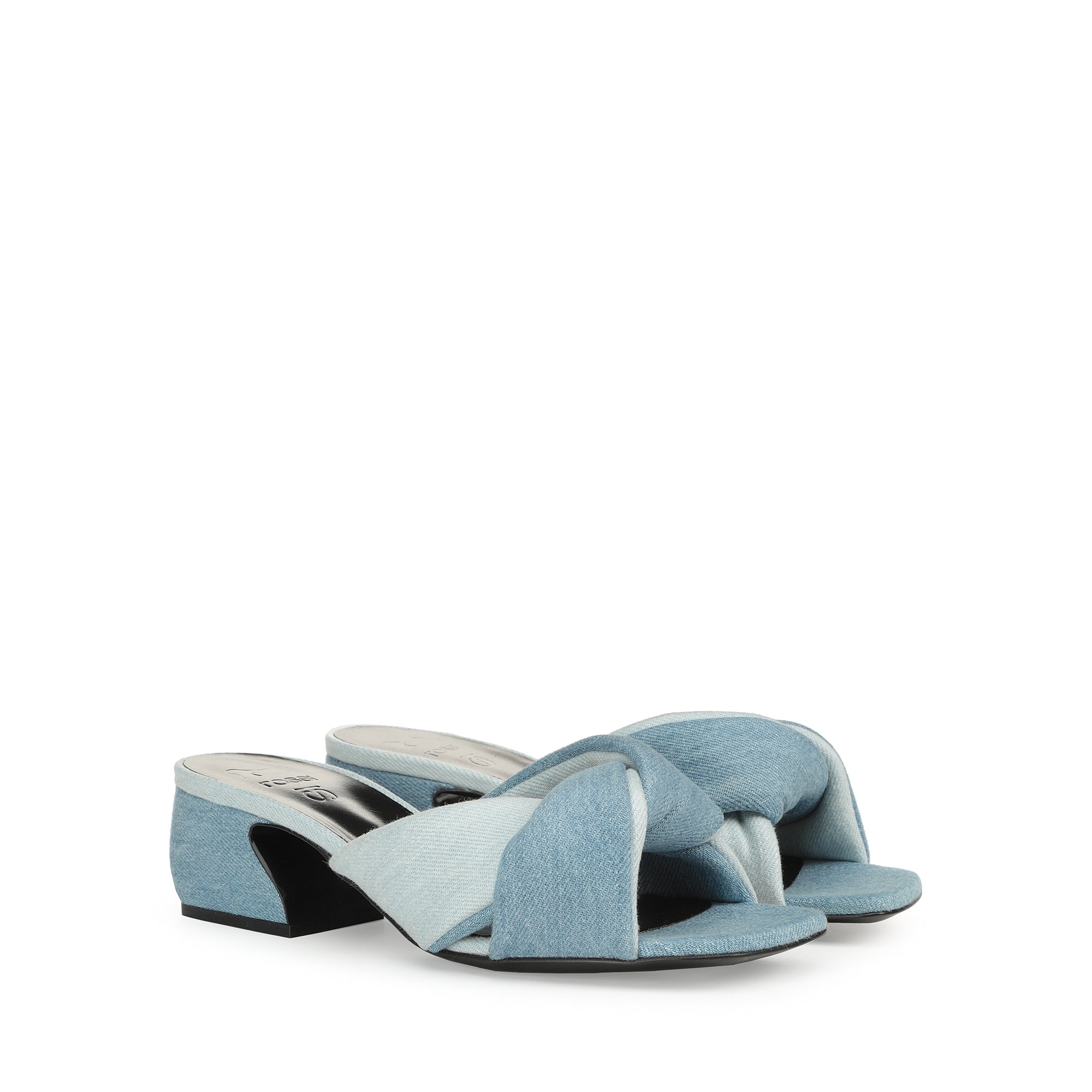 Mules Si Rossi 45 en tissu - Blue