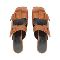 MULE DOUX DE NAPPA ROUGE ROUGE