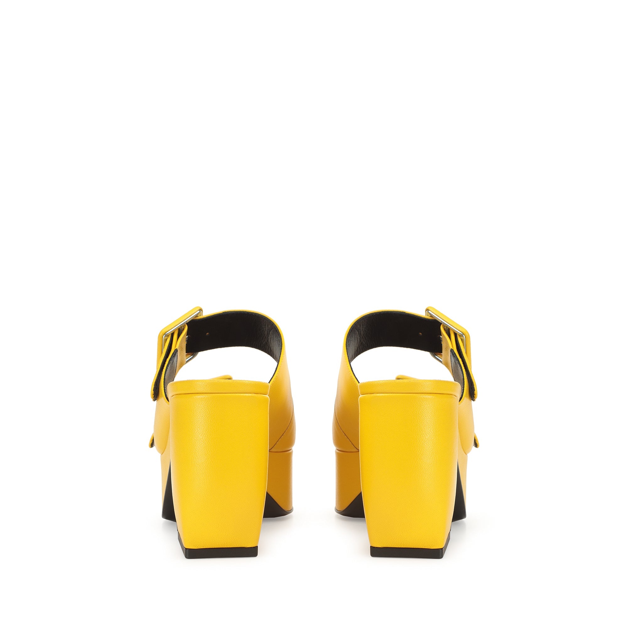 Mules à plateforme Si Rossi 90 en cuir - Mimosa