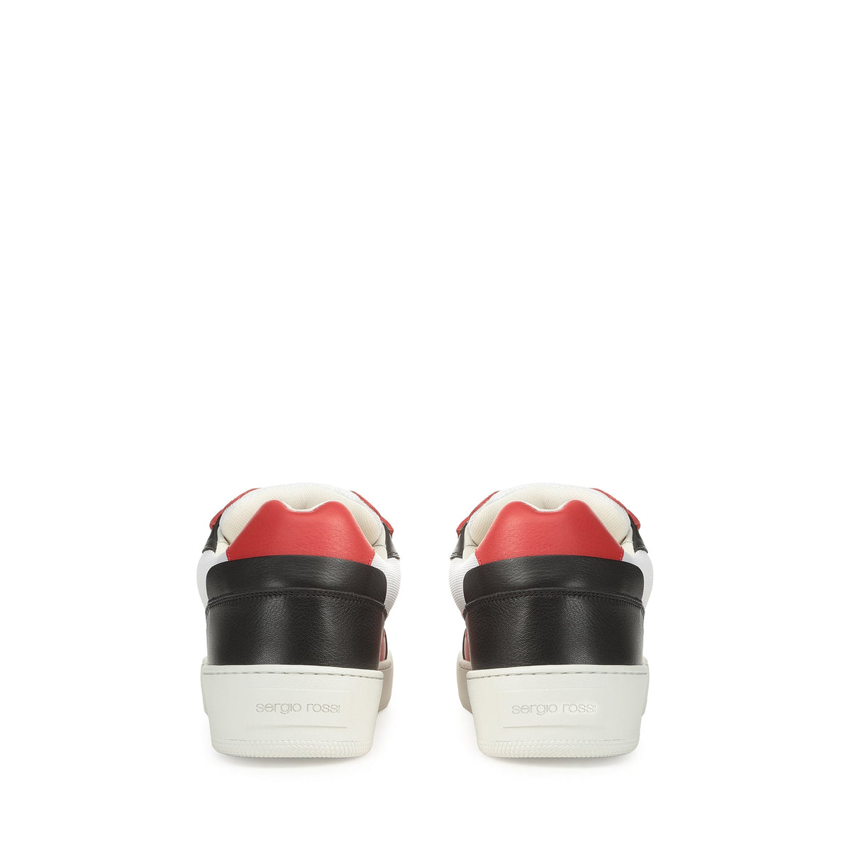 Baskets Sr1 Addict en cuir - Rosso & Fondo Bianco