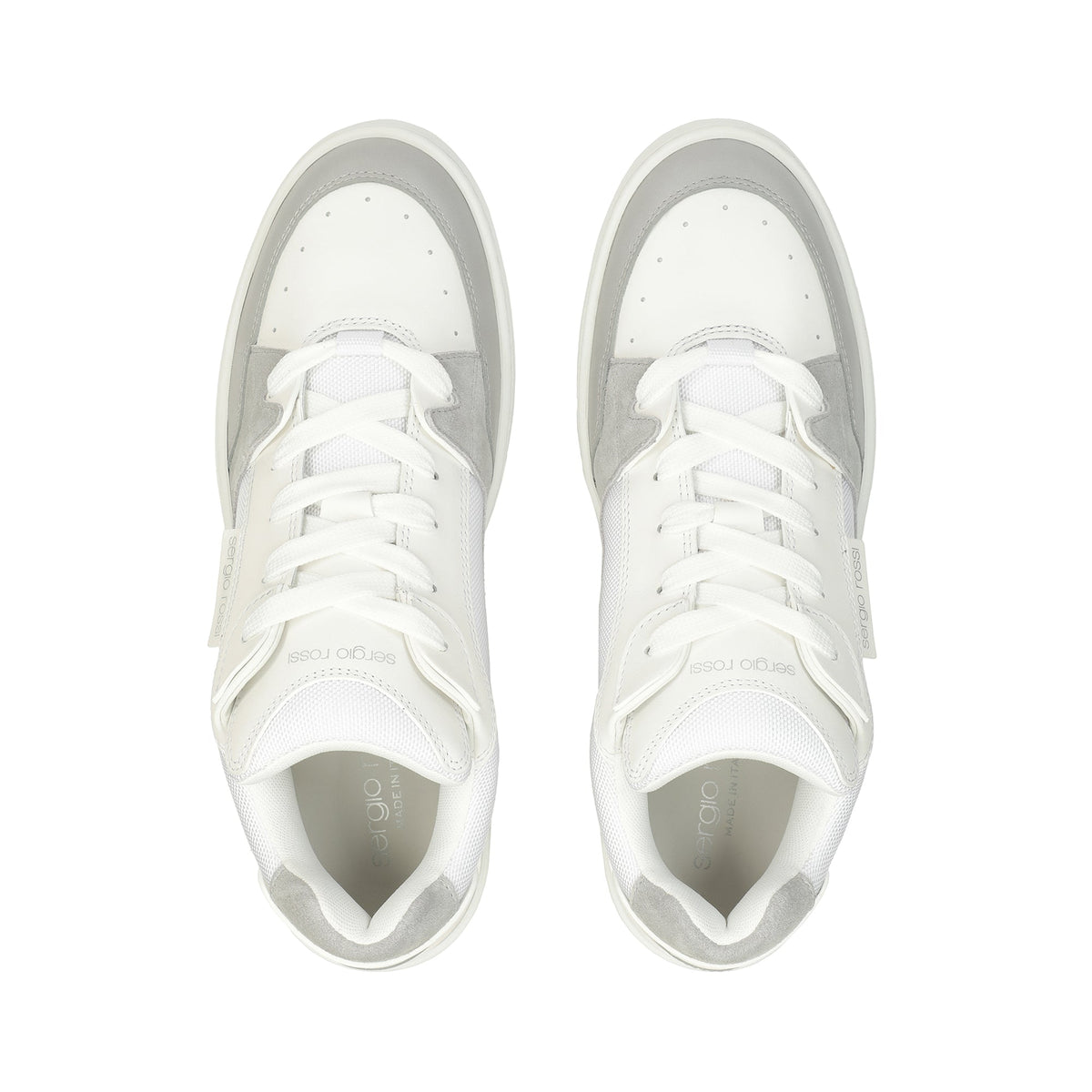 Baskets Sr1 Addict en cuir - Ghiaccio & Bianco