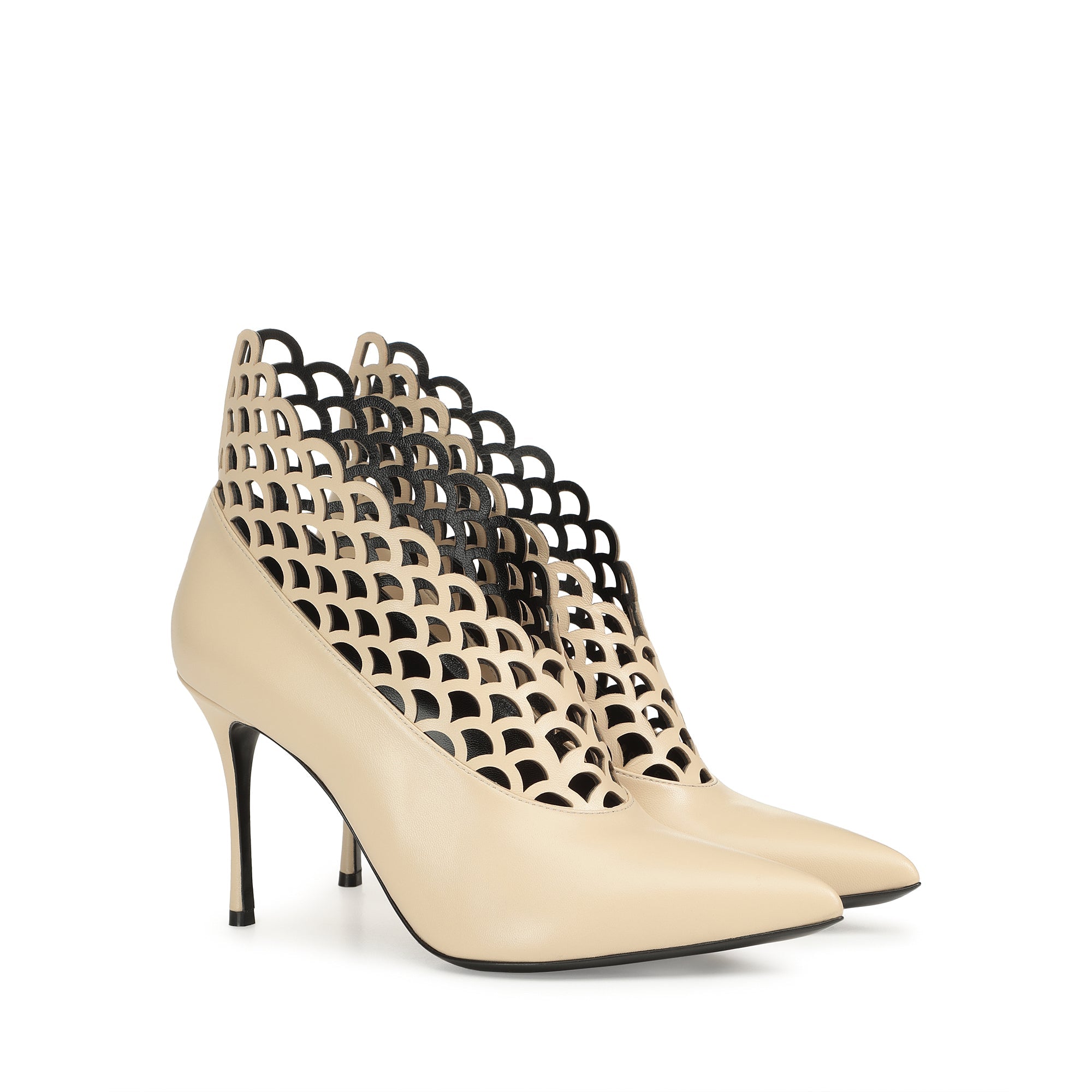 Bottines Sr Mermaid 90 en cuir - Chalk