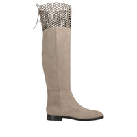 Sr Mermaid leather thigh boots - Taupe