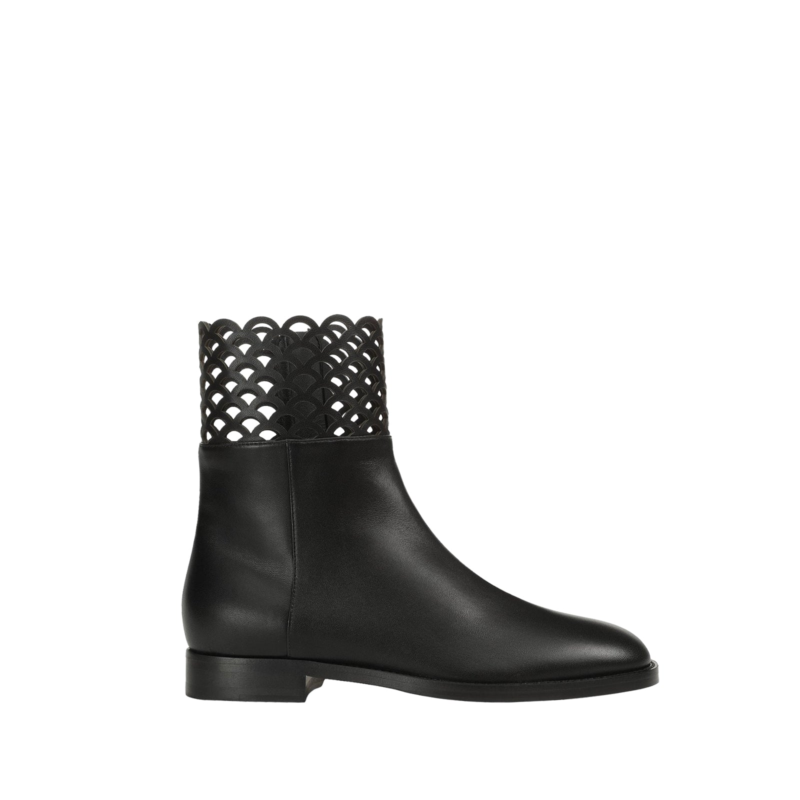 Sr Mermaid ankle boots in leather - Nero