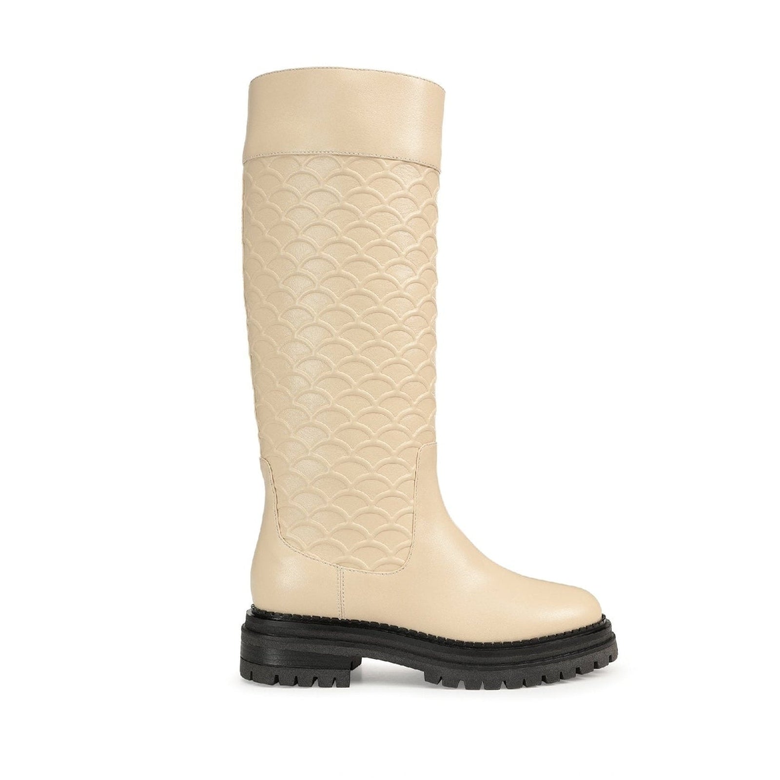 Bottes Sr Mermaid 3D en cuir - Chalk