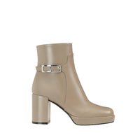 Sr Nora 80 leather ankle boots - Taupe