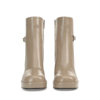 Bottines Sr Nora 80 en cuir - Taupe