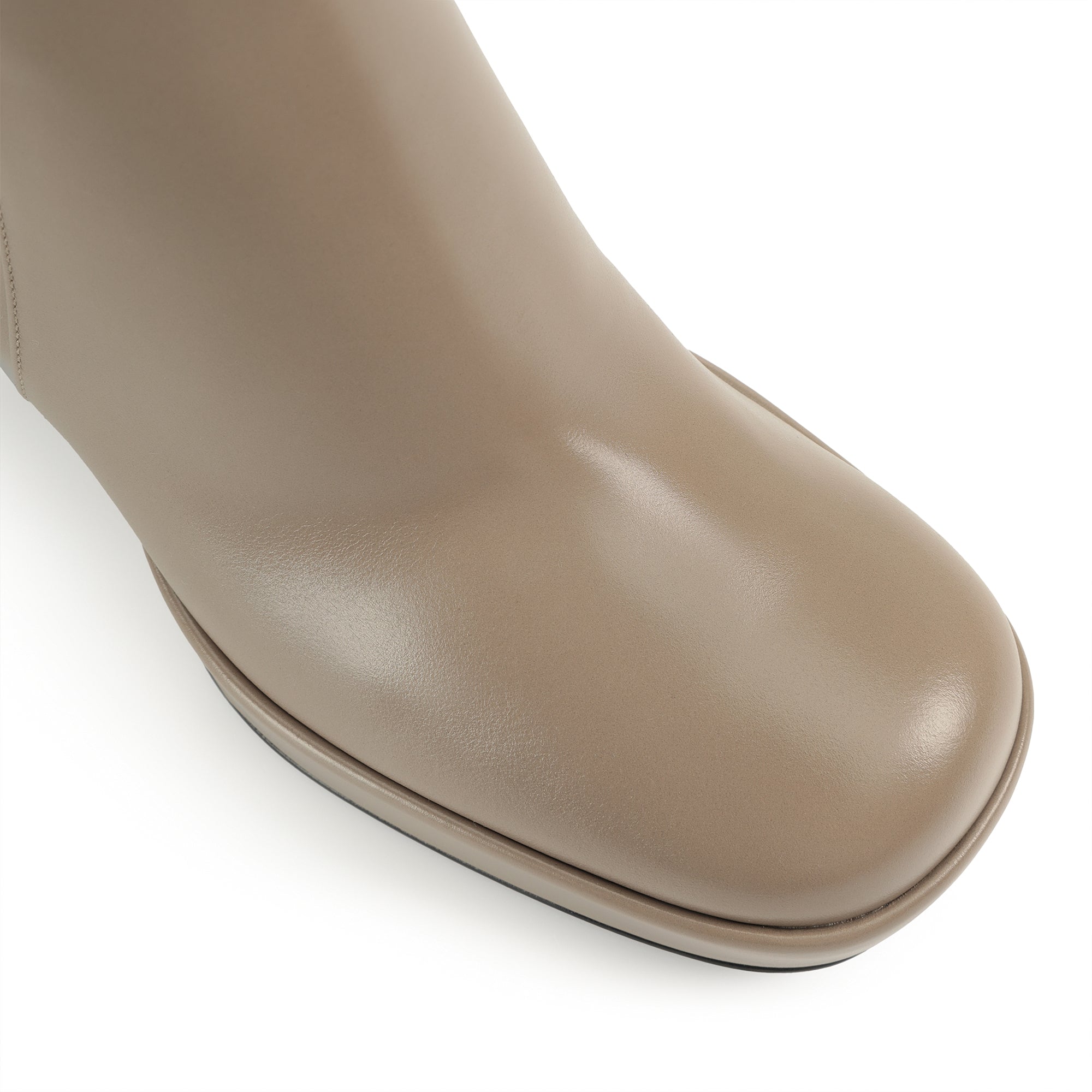 Bottines Sr Nora 80 en cuir - Taupe