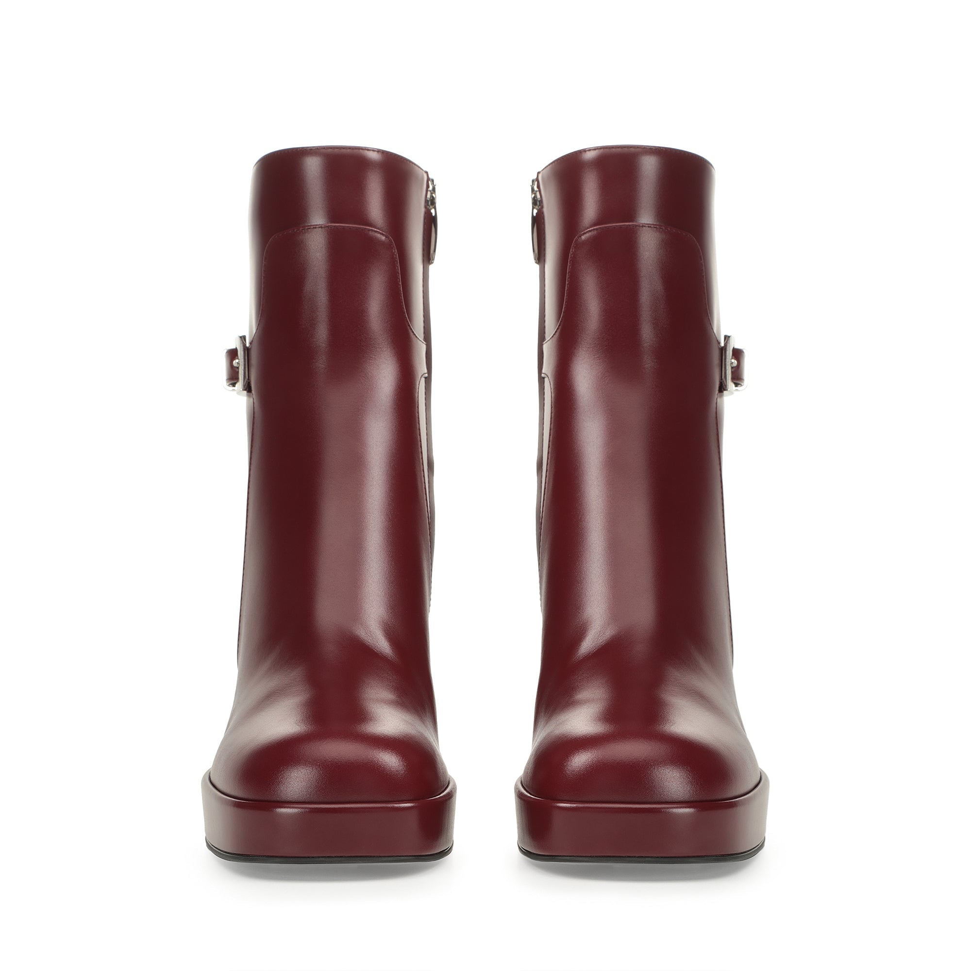Bottines Sr Nora 80 en cuir - Wine