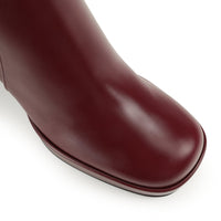Bottines Sr Nora 80 en cuir - Wine