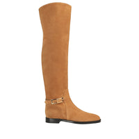 Sr Nora leather thigh boots - Tabacco