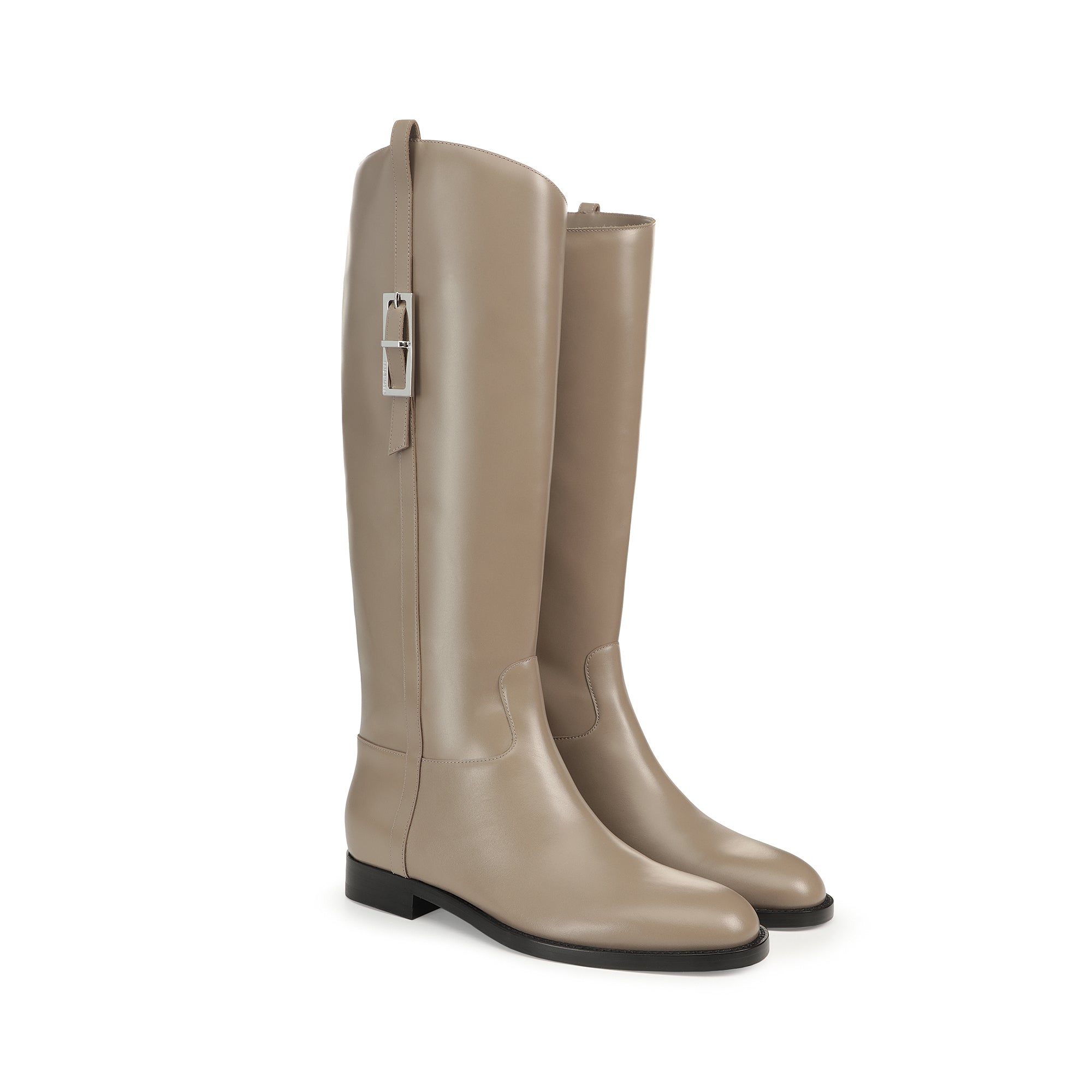 360€   Bottes Sr Nora en cuir - Taupe