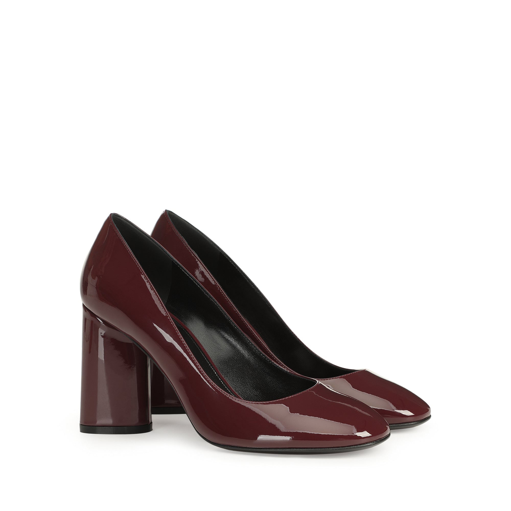 Escarpins Sr Pillar 90 en cuir verni - Wine