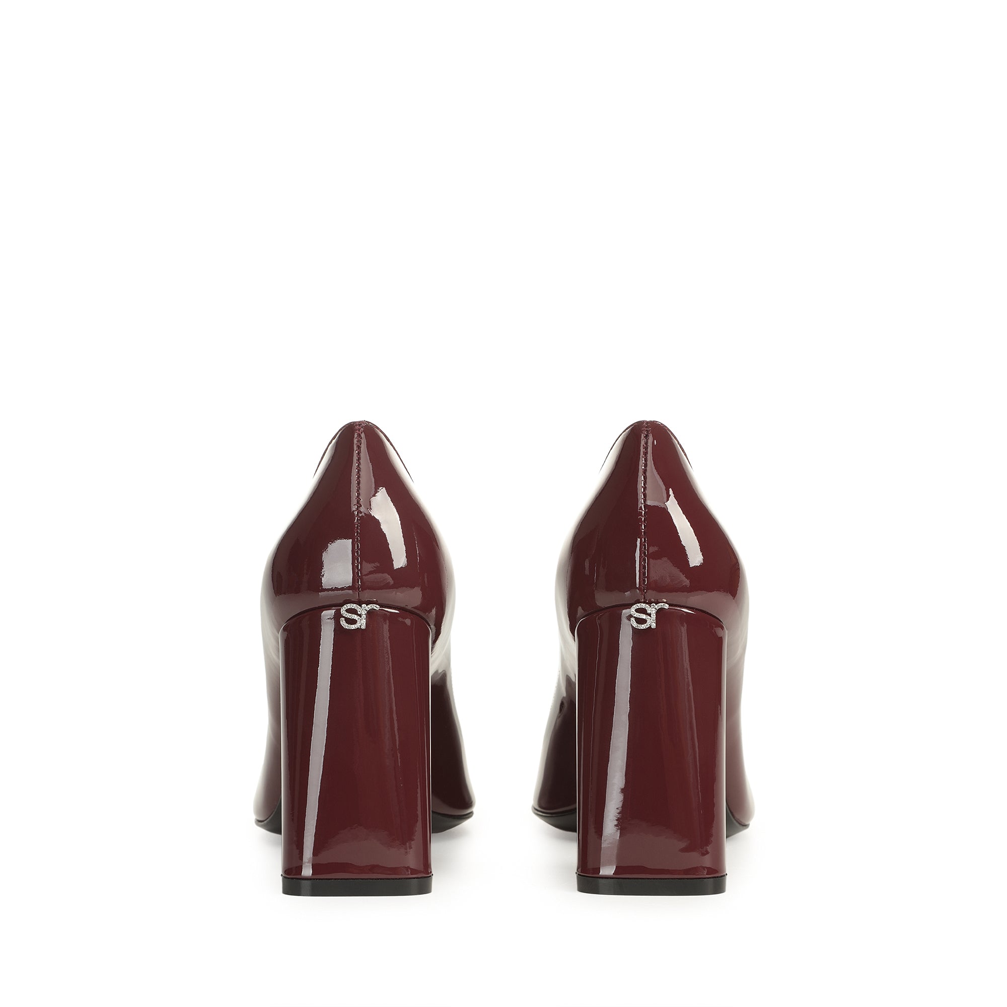 Escarpins Sr Pillar 90 en cuir verni - Wine