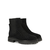 300€   Bottines Sr Joan en cuir - Nero & Jet