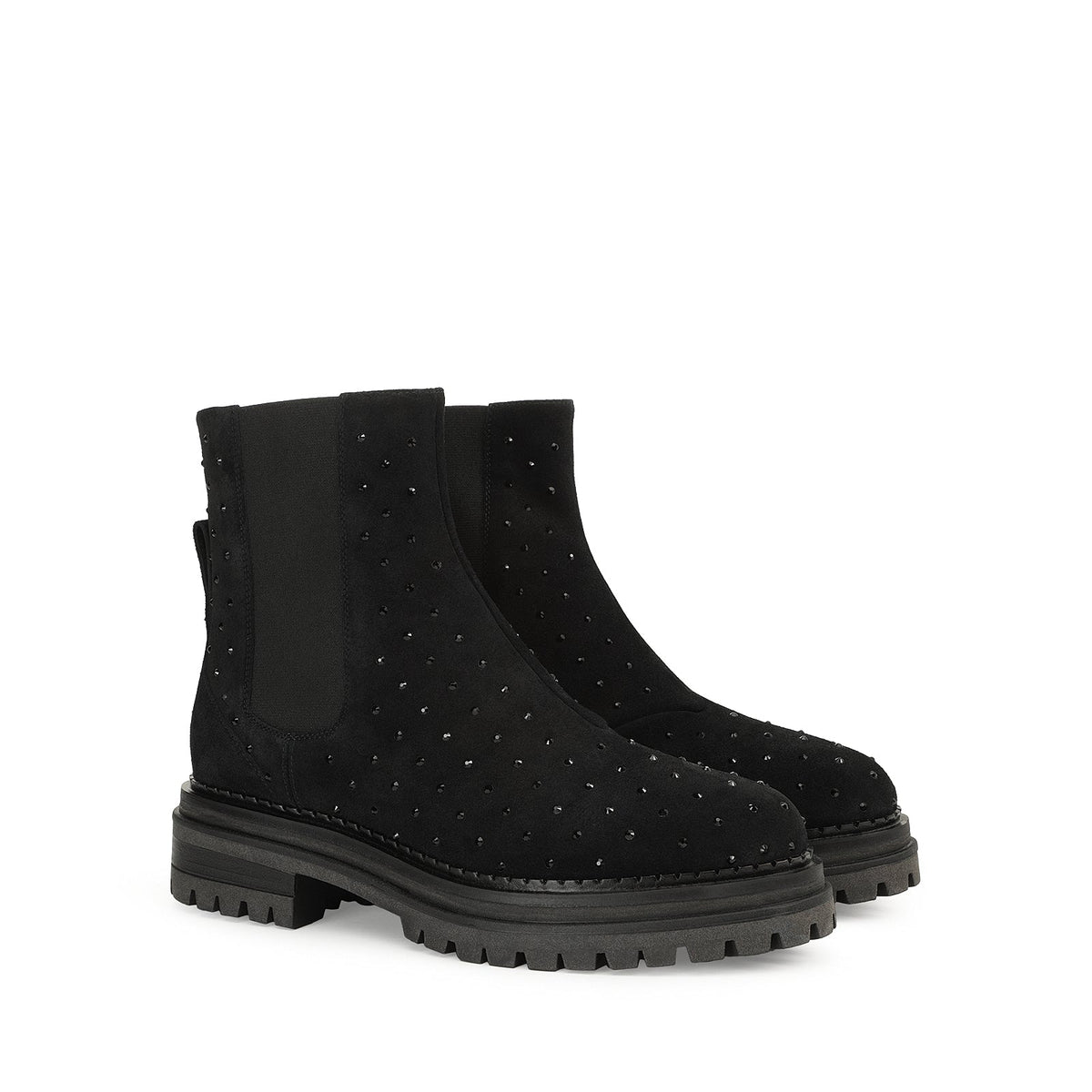 Bottines Sr Joan en cuir - Nero & Jet