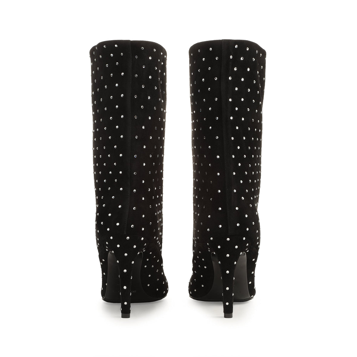 BOTTINES EN DAIM SR ARC + RHINGSTONES