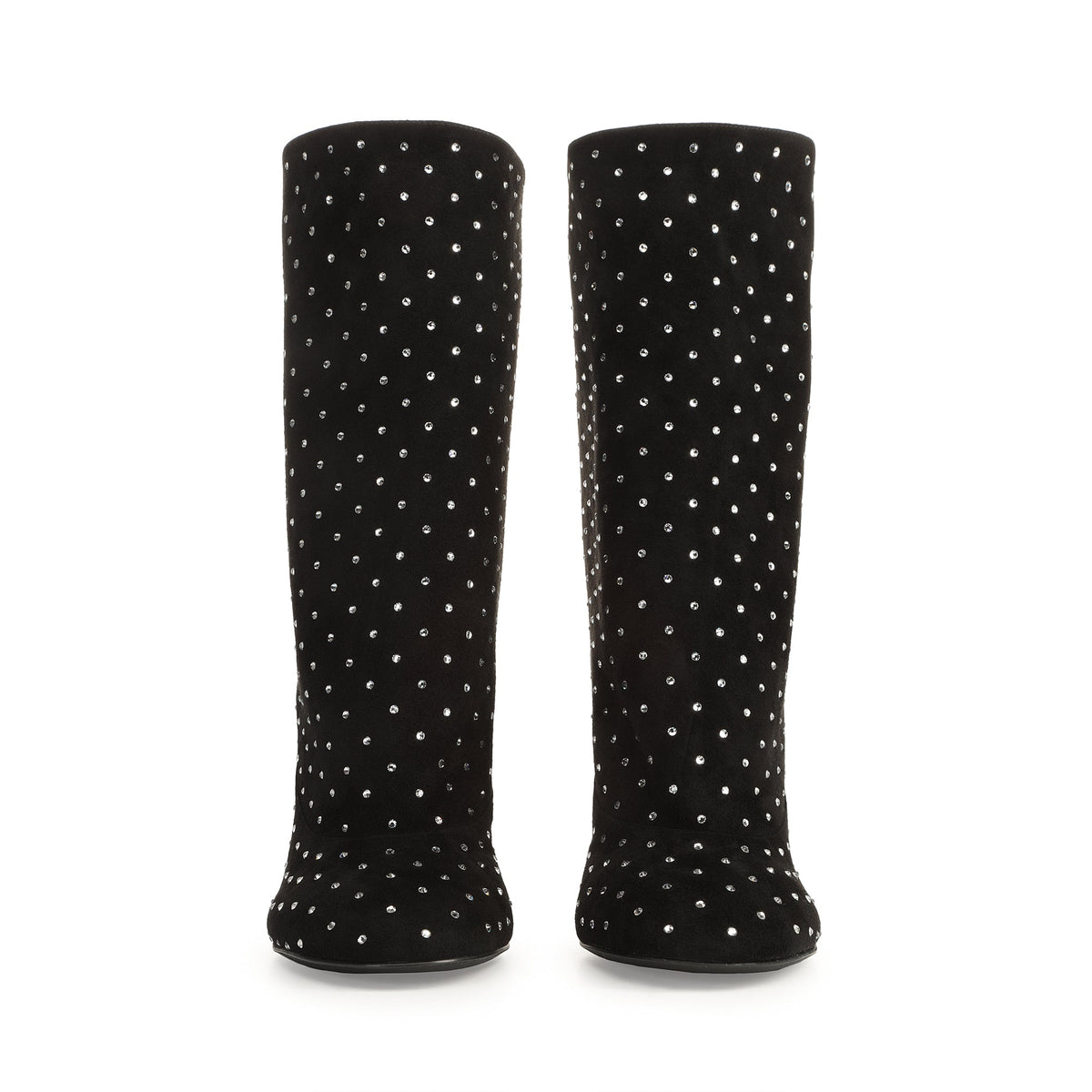 BOTTINES EN DAIM SR ARC + RHINGSTONES