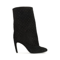 BOTTINES EN DAIM SR ARC + RHINGSTONES