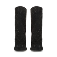 BOTTINES EN DAIM SR ARC + RHINGSTONES