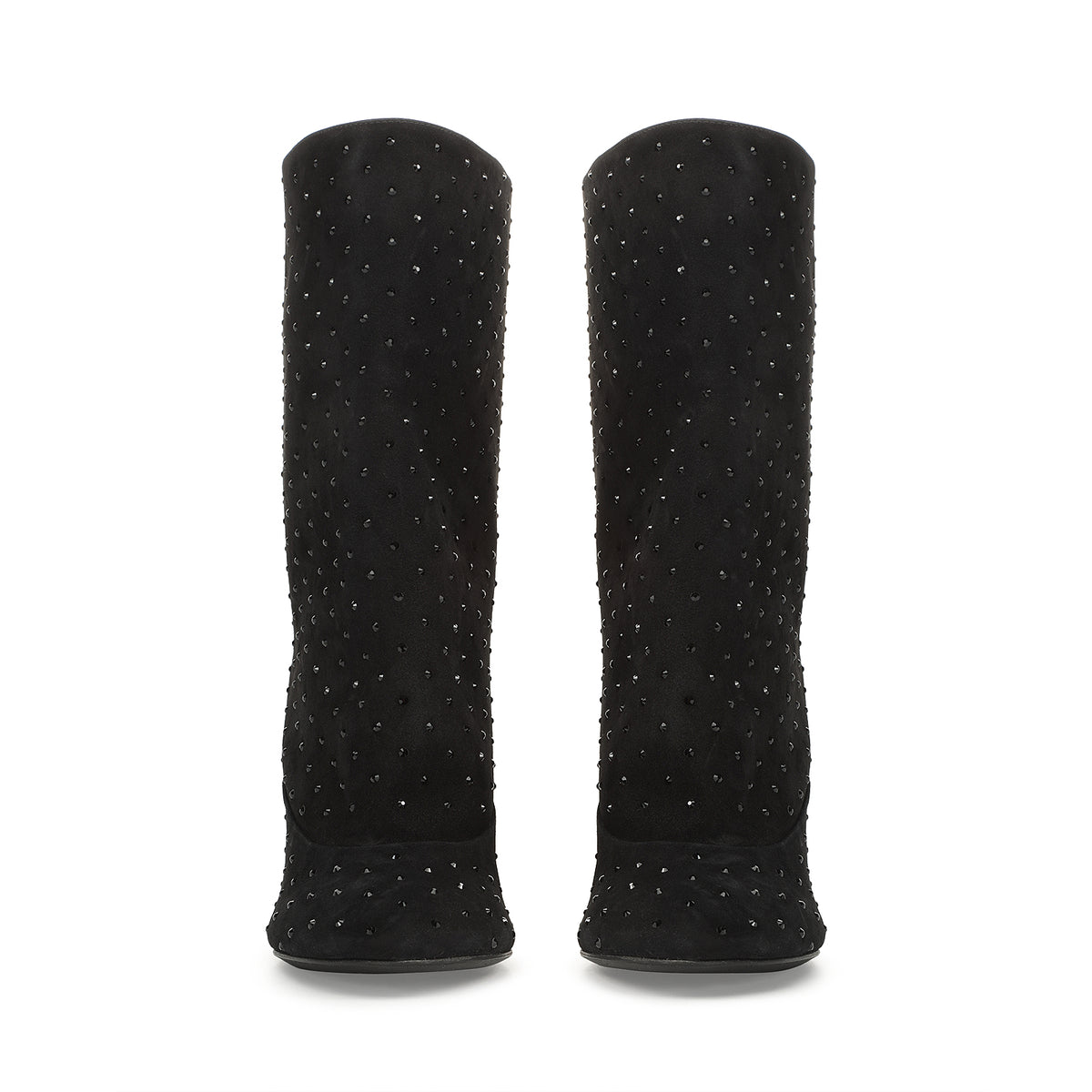 BOTTINES EN DAIM SR ARC + RHINGSTONES