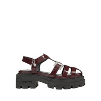 195€   Sandales Sr Twenty Buckle 25 en cuir - Wine