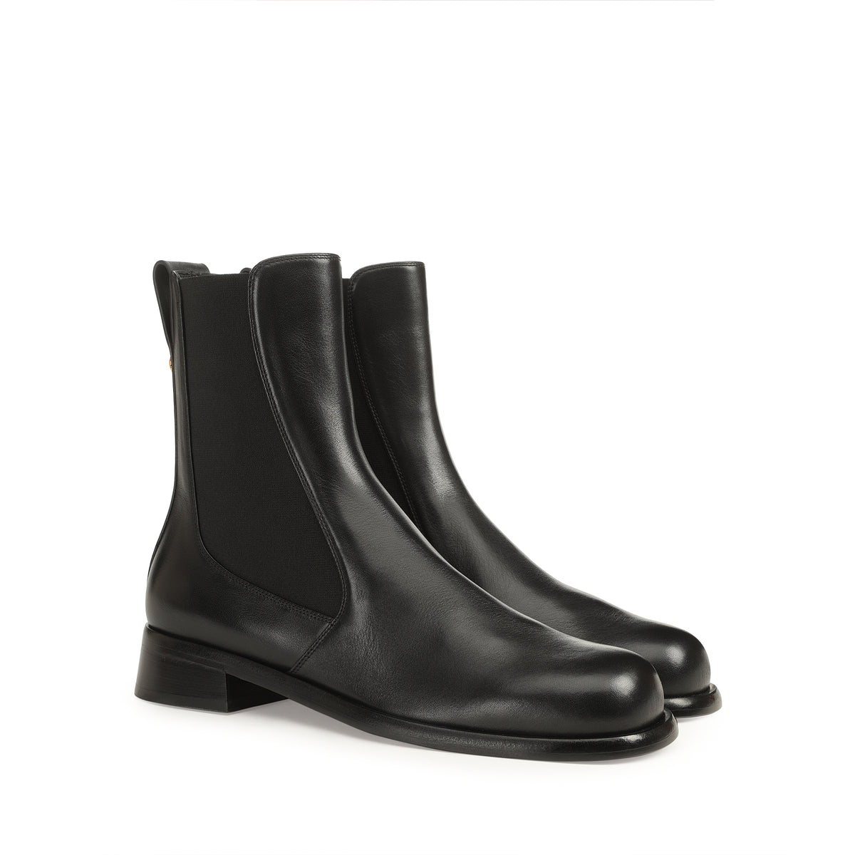 BOTTINES DE CHEVILLE EN PEAU DE VEAU SOUPLE AVENUE avec ÉLASTIQUE