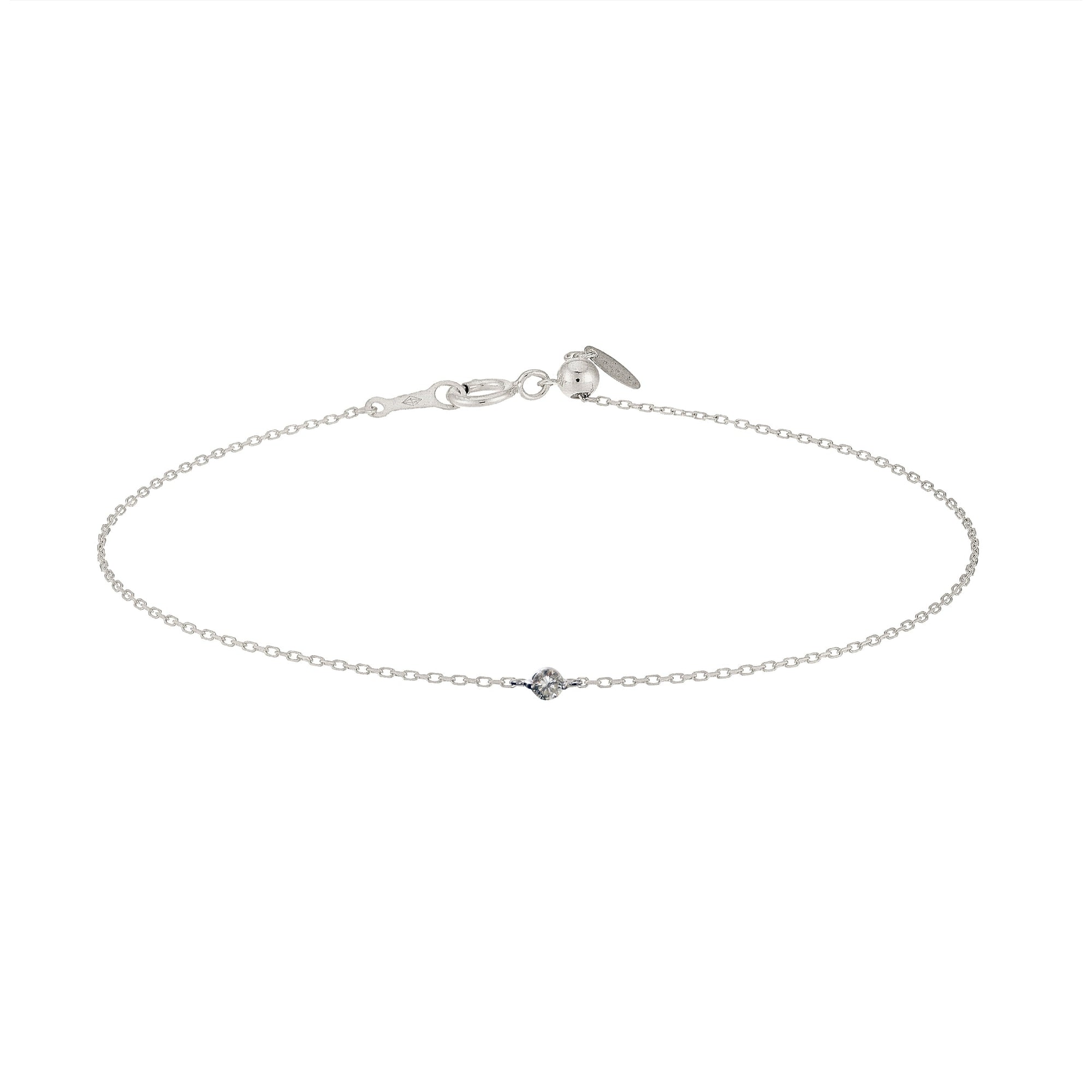 1qty NEW / Bracelet  0,04 ct 1 diamant-Blanc