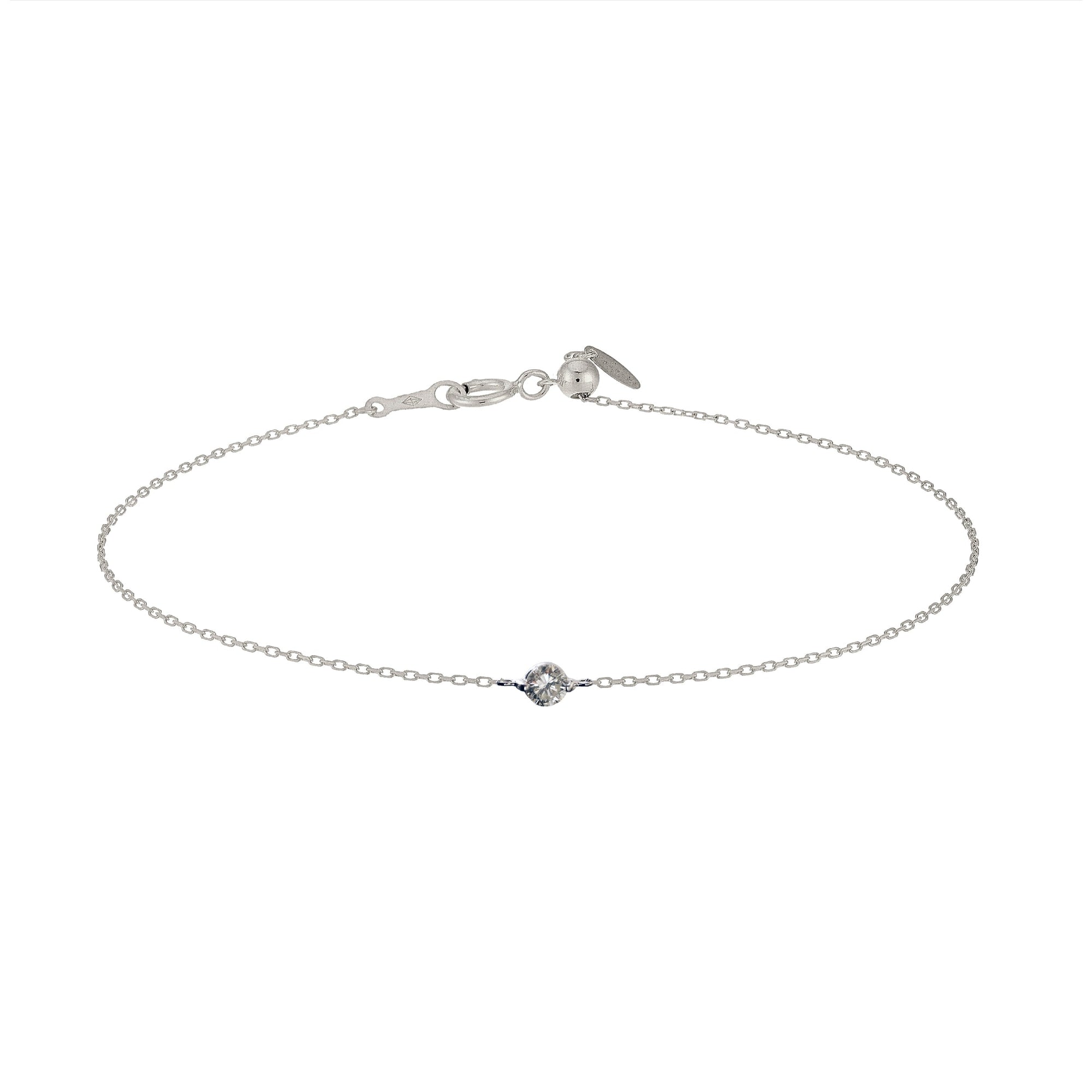 1qty NEW / Bracelet  0,09 ct 1 diamant-Blanc