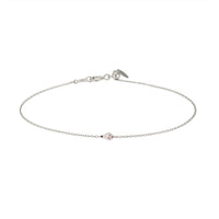 1qty NEW / Bracelet avec 1 diamant taille poire  0,09 ct-Blanc