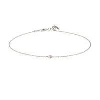 Bracelet Floating serti d'un diamant taille poire - Or Blanc